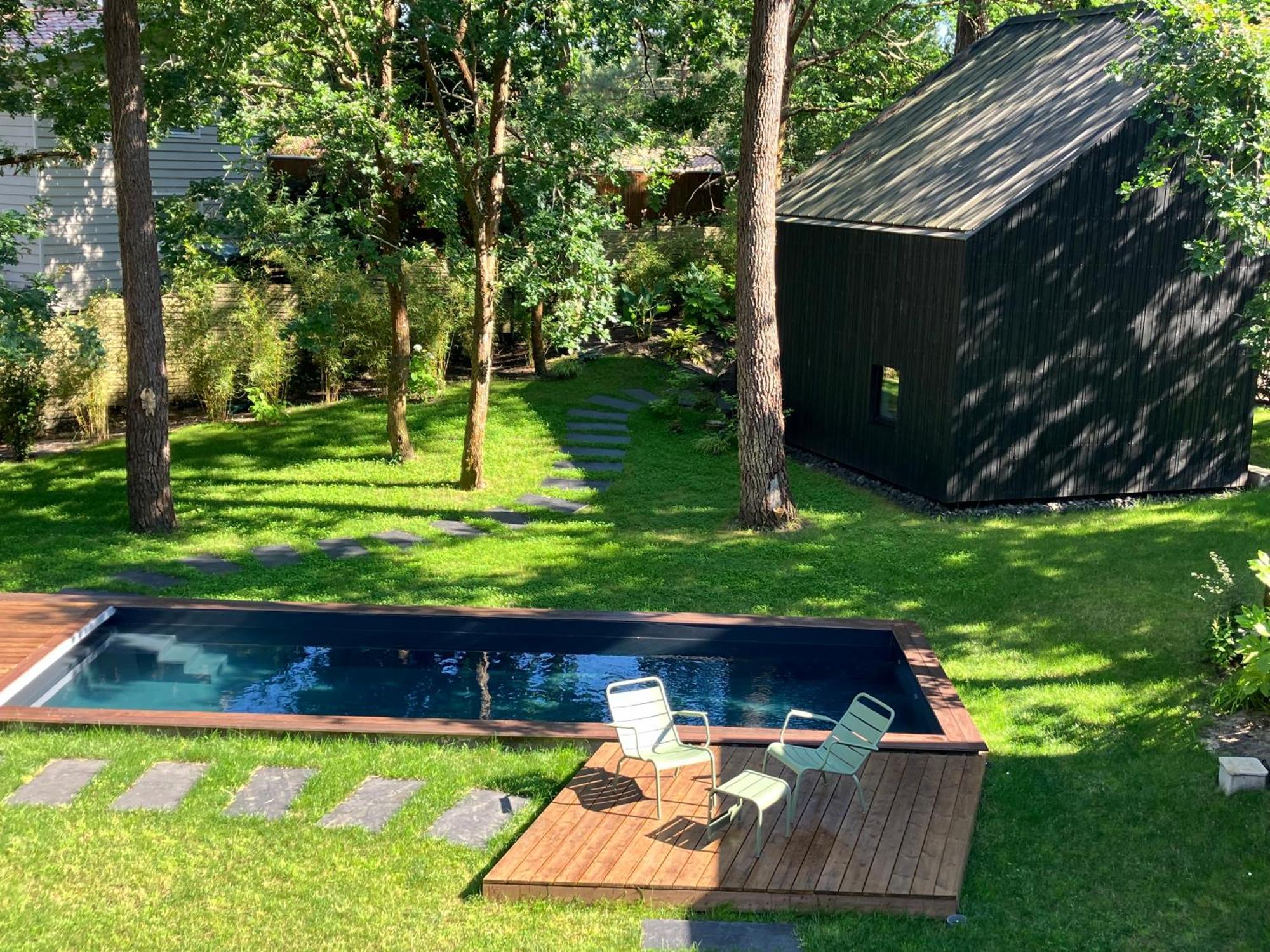 Nouveau - Ecolodge 'Calme Et Nature' - Avec Piscine Au Golf-Lac De Biscarrosse - Couchage 2 Personnes Luaran gambar