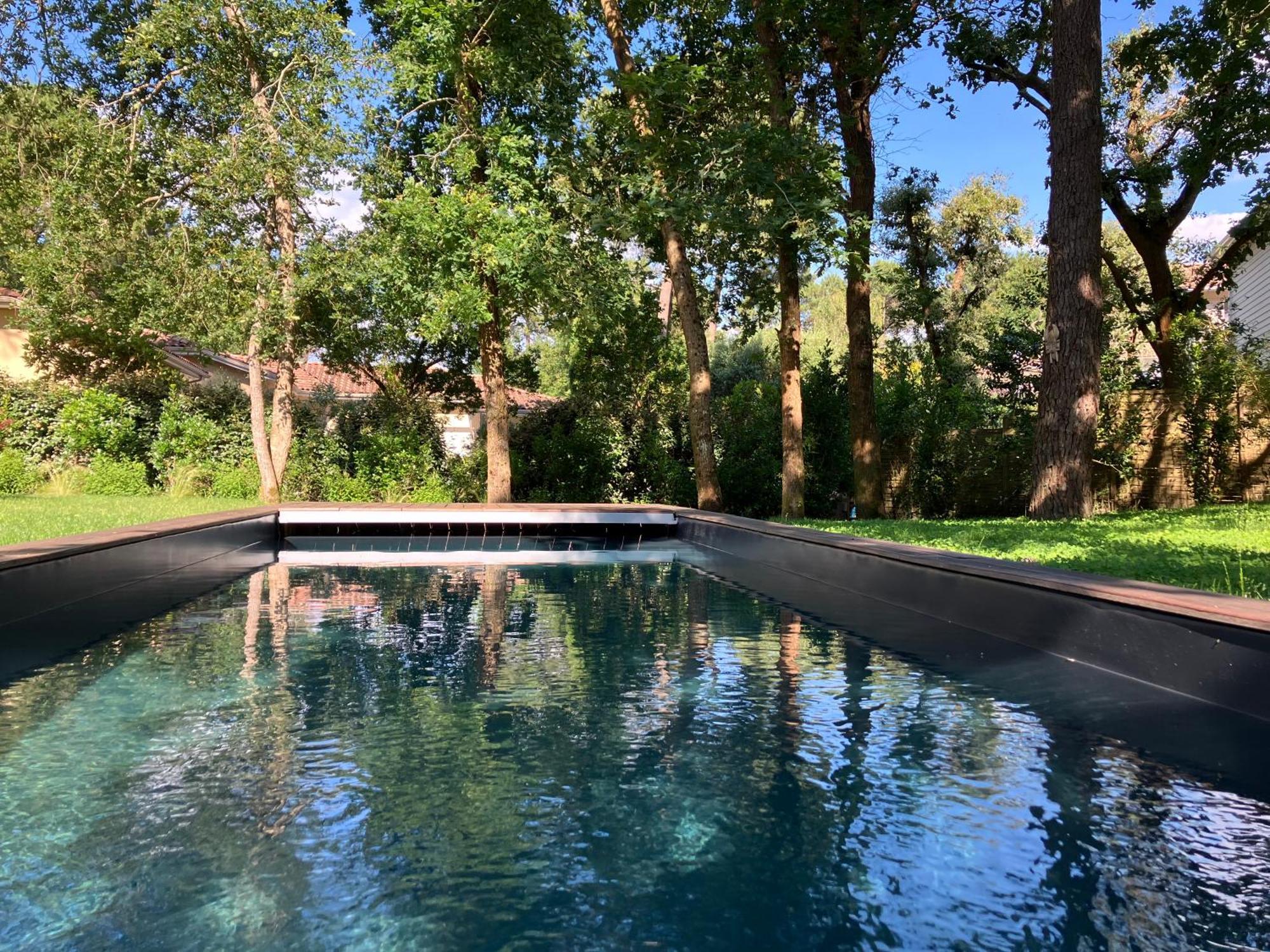 Nouveau - Ecolodge 'Calme Et Nature' - Avec Piscine Au Golf-Lac De Biscarrosse - Couchage 2 Personnes Luaran gambar
